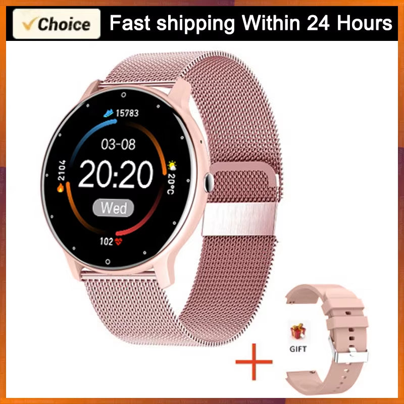 2024 Smart Watch Women Men Lady Gift Sport Fitness Watches Heart Rate Monitor Waterproof Smartwatch for Xiaomi Android IOS