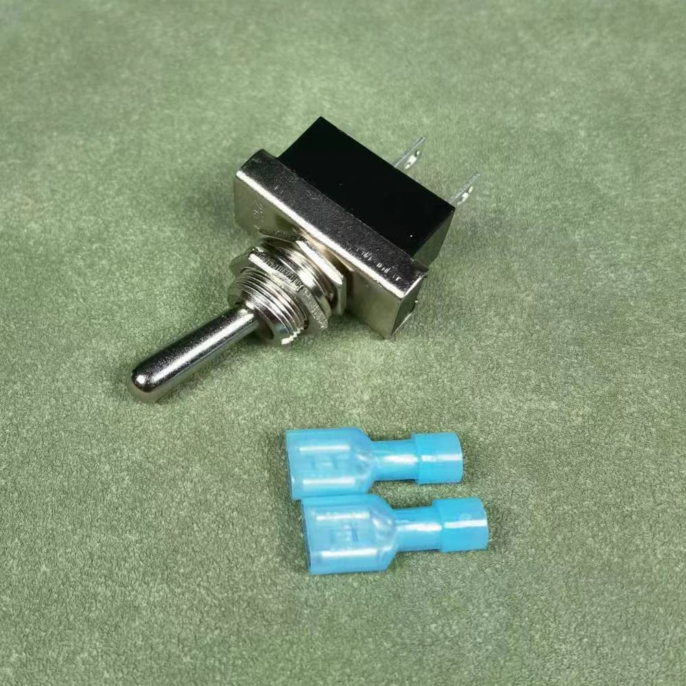 Metal Toggle Switch 25A 12VDC/15A 24VDC/10A 250VAC/ 15A 125VAC SPST On/Off 2Pin 2 Position