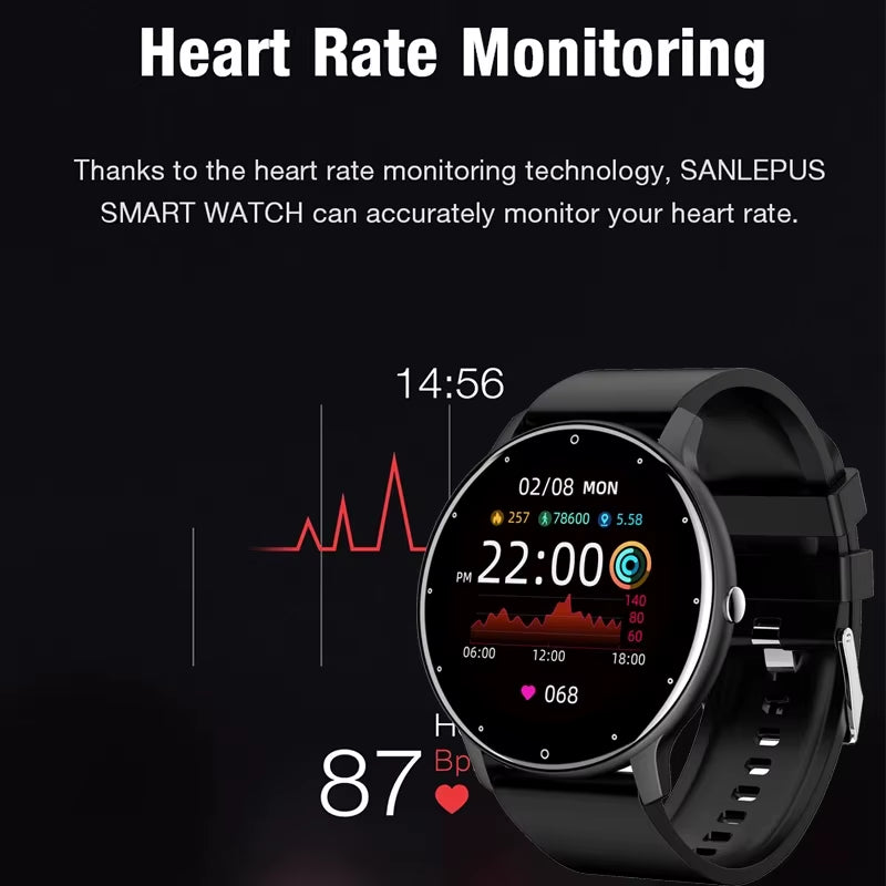 2024 Smart Watch Women Men Lady Gift Sport Fitness Watches Heart Rate Monitor Waterproof Smartwatch for Xiaomi Android IOS
