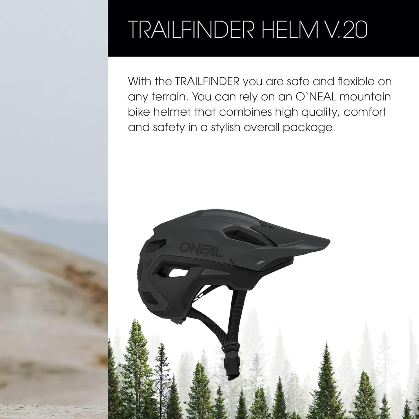 | Mountainbike-Helmet | Enduro Trail MTB All-Mountain | Vents for Ventilation & Cooling, Size Adjustment System, Safety Standard EN1078 | Trailfinder Helmet Split | Adult