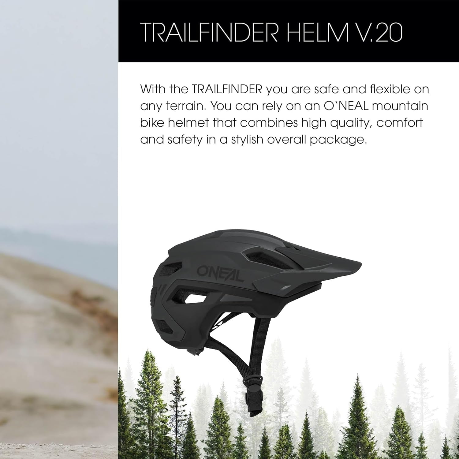 | Mountainbike-Helmet | Enduro Trail MTB All-Mountain | Vents for Ventilation & Cooling, Size Adjustment System, Safety Standard EN1078 | Trailfinder Helmet Split | Adult