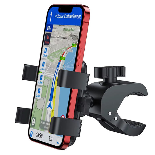 Cell Phone Clamp for Stroller Phone Holder, Shopping Cart Phone Holder, Golf Cart Phone Holder, Bike Phone Mount
