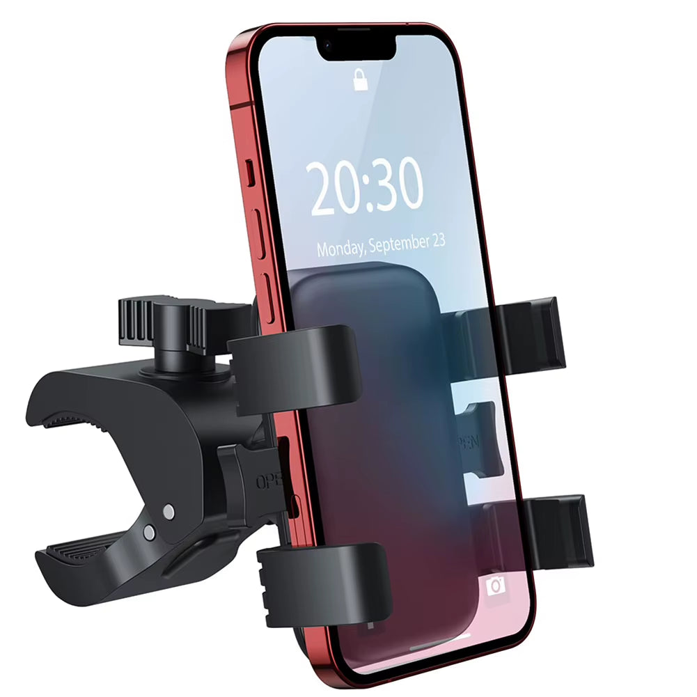 Cell Phone Clamp for Stroller Phone Holder, Shopping Cart Phone Holder, Golf Cart Phone Holder, Bike Phone Mount