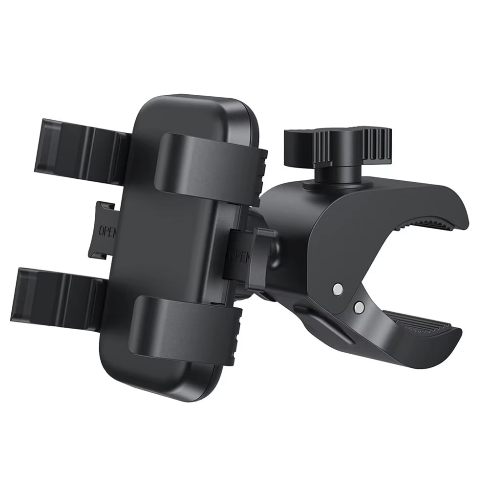 Cell Phone Clamp for Stroller Phone Holder, Shopping Cart Phone Holder, Golf Cart Phone Holder, Bike Phone Mount